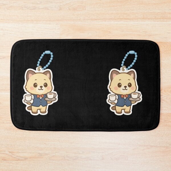 Item preview, Cute cat waiter Kawaii keychain designed and sold by DamioPolArt.