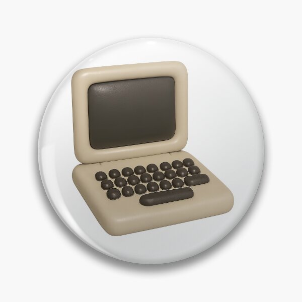 Item preview, Retro inflatable bubble computer isolated, ideal for backgrounds, AI generated designed and sold by dvoevnore.
