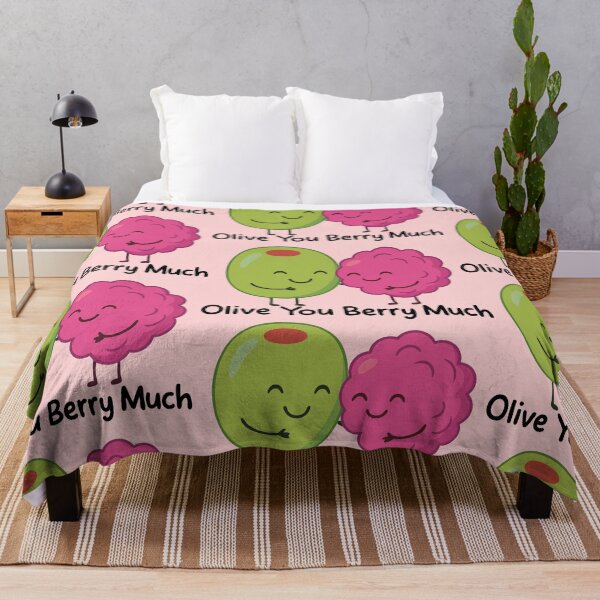 Item preview, Cute Olive and Berry Pun - "Olive You Berry Much" Funny Food Love Design designed and sold by graphicnew.