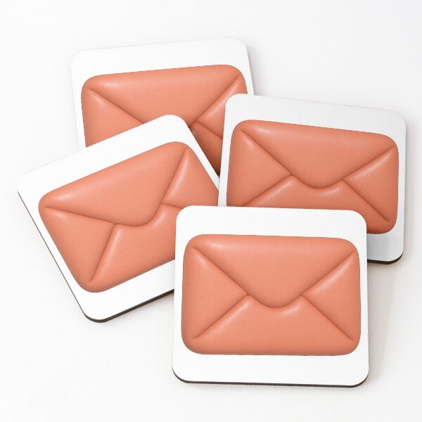 Item preview, Inflated retro orange envelope icon with smooth texture, isolated on transparent background, AI generated designed and sold by dvoevnore.