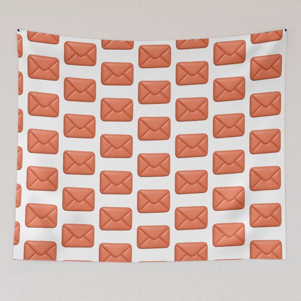 Item preview, Inflated retro orange envelope icon with smooth texture, isolated on transparent background, AI generated designed and sold by dvoevnore.