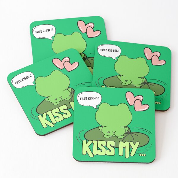 Item preview, funny cartoon frog - kiss my... designed and sold by CypisDesign.