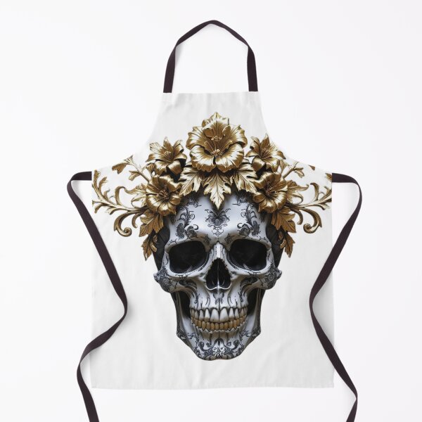 Item preview, Baroque Skull with Golden Floral Crown designed and sold by RainyShop32.