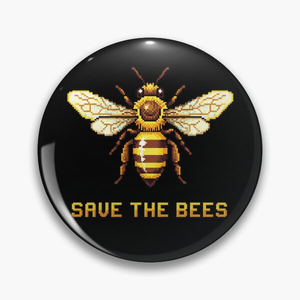 Item preview, Save the Bees – Pixel Art designed and sold by ART-POD-PL.