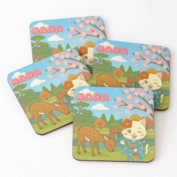 Item preview, Nara Spring – Tsubaki & the Bowing Deer designed and sold by NEKOKO BIYORI.