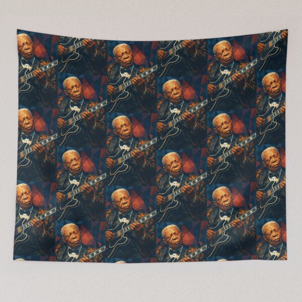 Item preview, BB King Blues Guitar Musical Icon Vector Art designed and sold by kakarikihill.