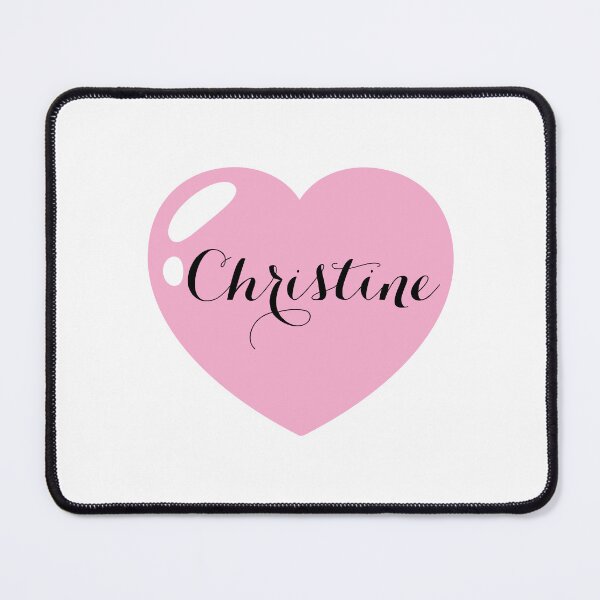 Item preview, Christine Name with pink Heart designed and sold by Monika Howarth.