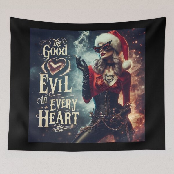 Item preview, Punk Santa Demon Smoke Heart designed and sold by Voodoo Store Paranormal Collections.