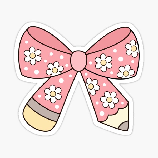 Item preview, Coquette pencil bow - Back to school designed and sold by Julza Art.
