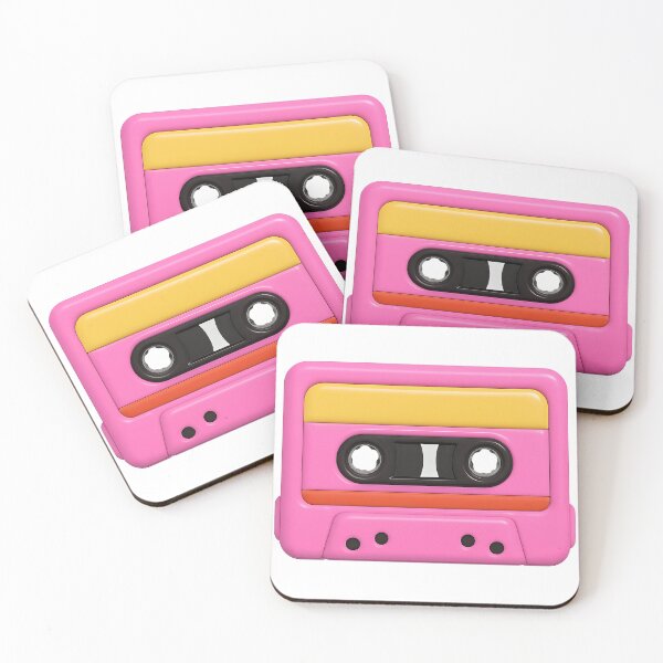 Item preview, Retro pink cassette tape with a vibrant design, isolated on transparent background, AI Generated designed and sold by dvoevnore.