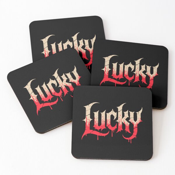 Item preview, Lucky Gothic Horror Drip T-Shirt – Dark Vintage Grunge Typography designed and sold by w1ckerman.