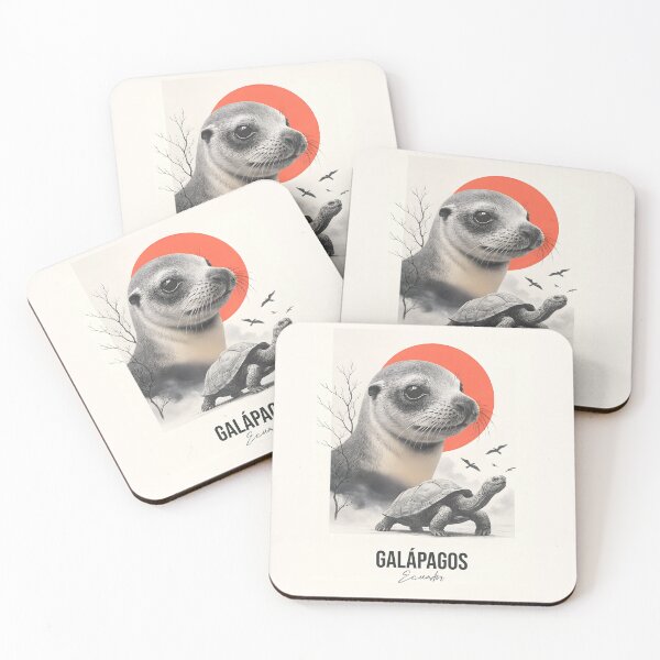 Item preview, Galápagos – Sea Lions and Giant Tortoises designed and sold by EdwinkOne.