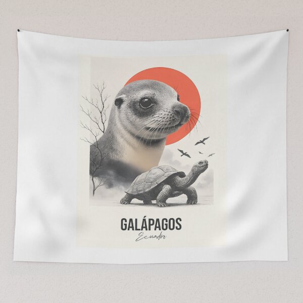 Item preview, Galápagos – Sea Lions and Giant Tortoises designed and sold by EdwinkOne.