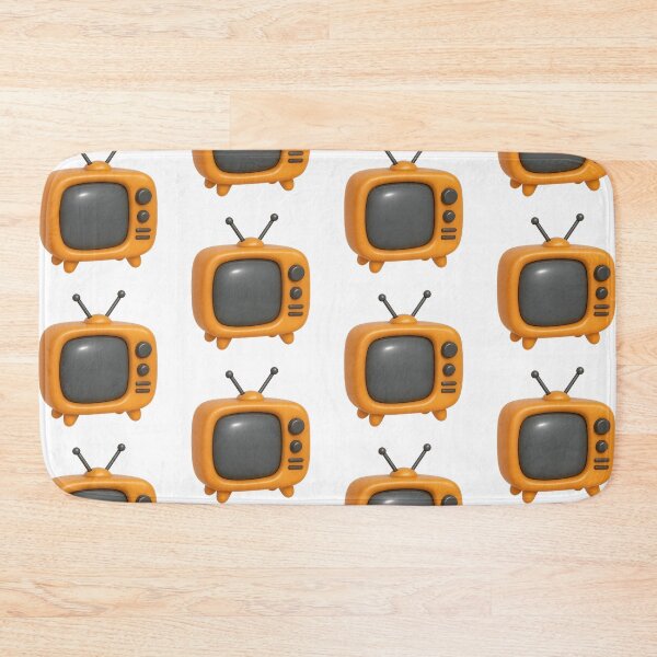 Item preview, Retro orange television with antenna on transparent background, AI generated designed and sold by dvoevnore.