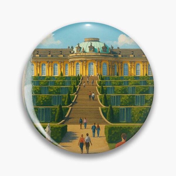 Item preview, Sanssouci Palace and Fountain, Potsdam, Germany designed and sold by Aryabek.