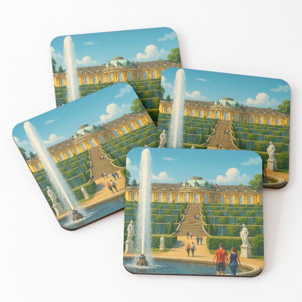 Item preview, Sanssouci Palace and Fountain, Potsdam, Germany designed and sold by Aryabek.