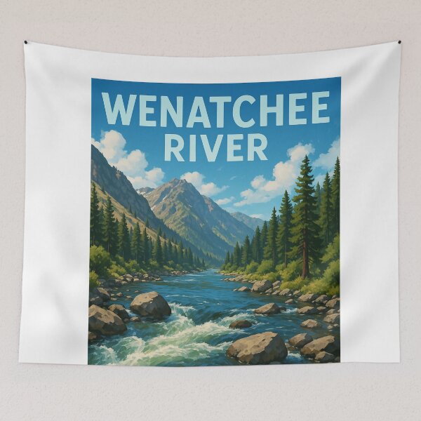 Item preview, Wenatchee River in Cascade Mountains, Washington designed and sold by Aryabek.