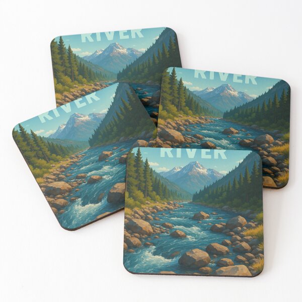 Item preview, Snow-Capped Cascades Over Wenatchee River, Washington designed and sold by Aryabek.