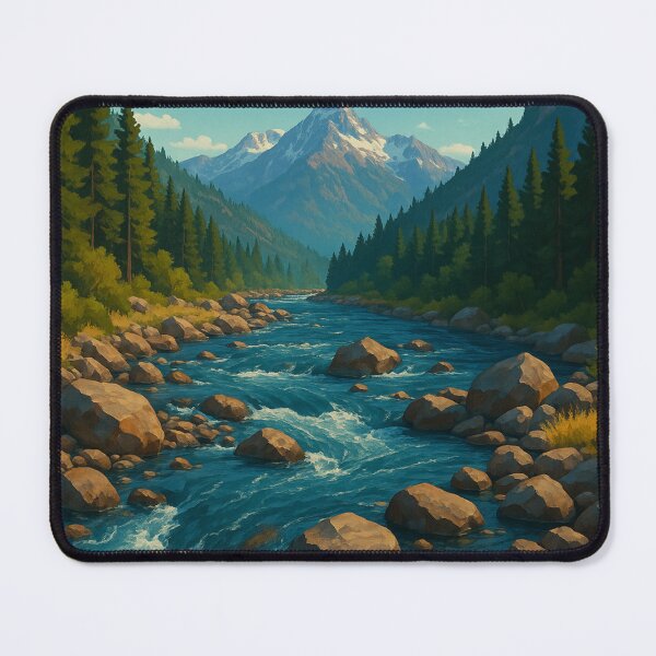 Item preview, Snow-Capped Cascades Over Wenatchee River, Washington designed and sold by Aryabek.