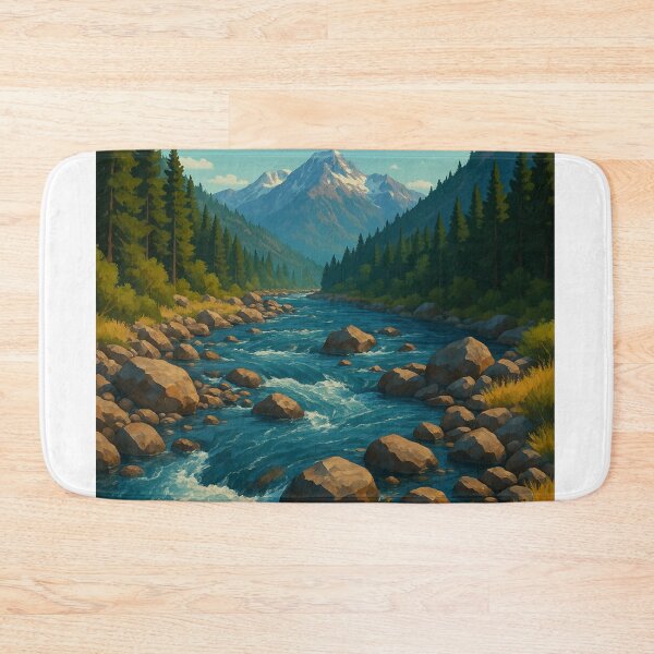 Item preview, Snow-Capped Cascades Over Wenatchee River, Washington designed and sold by Aryabek.