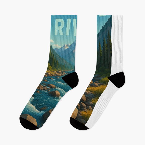 Item preview, Snow-Capped Cascades Over Wenatchee River, Washington designed and sold by Aryabek.