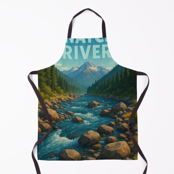 Item preview, Snow-Capped Cascades Over Wenatchee River, Washington designed and sold by Aryabek.
