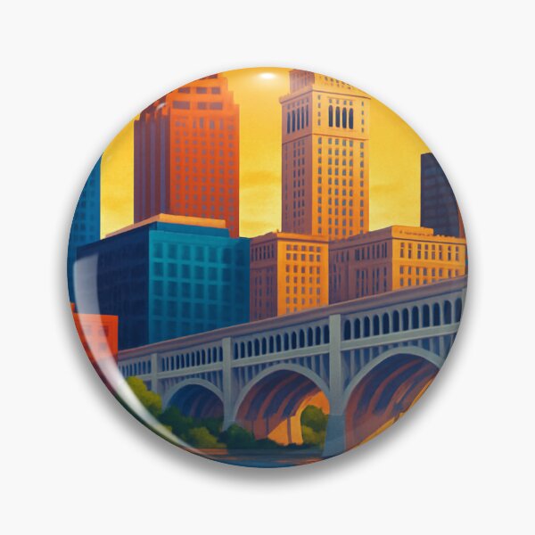 Item preview, Cleveland Skyline and Terminal Tower at Sunset designed and sold by Aryabek.