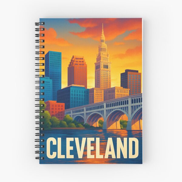 Item preview, Cleveland Skyline and Terminal Tower at Sunset designed and sold by Aryabek.