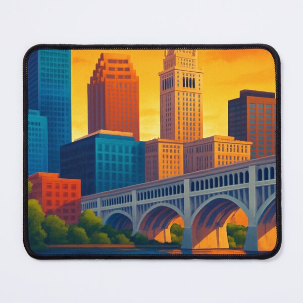 Item preview, Cleveland Skyline and Terminal Tower at Sunset designed and sold by Aryabek.