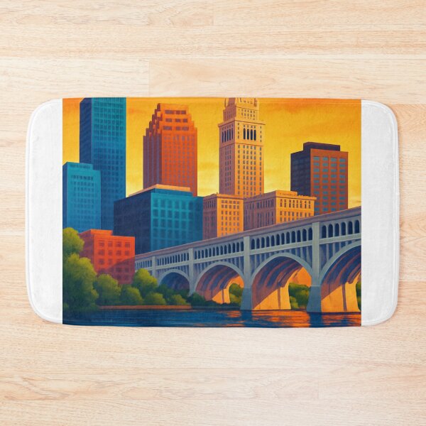 Item preview, Cleveland Skyline and Terminal Tower at Sunset designed and sold by Aryabek.