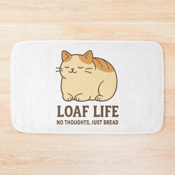 Item preview, Loaf Life – Lazy Cat as a Loaf of Bread designed and sold by Blouzie.