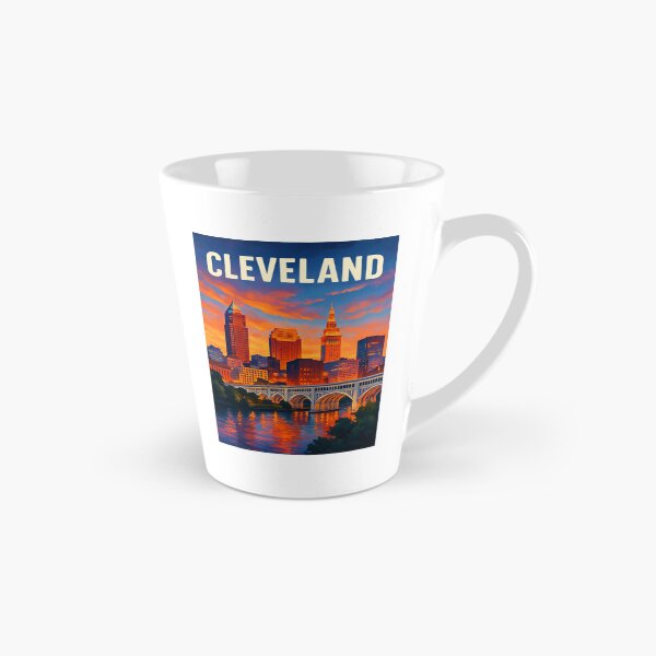 Item preview, Cleveland Skyline Reflected at Dusk, Ohio designed and sold by Aryabek.