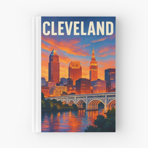 Item preview, Cleveland Skyline Reflected at Dusk, Ohio designed and sold by Aryabek.