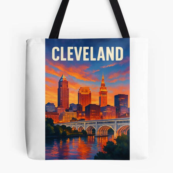 Item preview, Cleveland Skyline Reflected at Dusk, Ohio designed and sold by Aryabek.