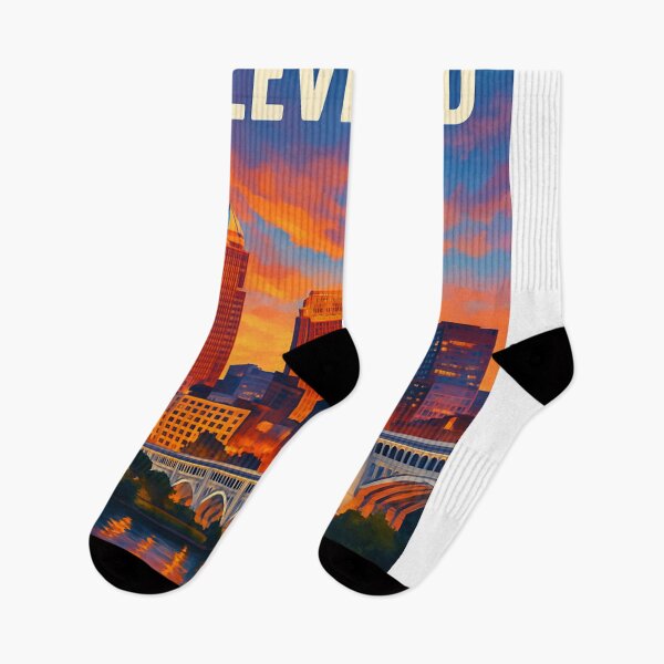 Item preview, Cleveland Skyline Reflected at Dusk, Ohio designed and sold by Aryabek.