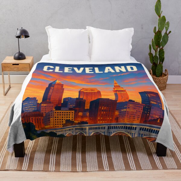 Item preview, Cleveland Skyline Reflected at Dusk, Ohio designed and sold by Aryabek.