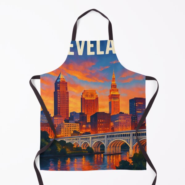Item preview, Cleveland Skyline Reflected at Dusk, Ohio designed and sold by Aryabek.