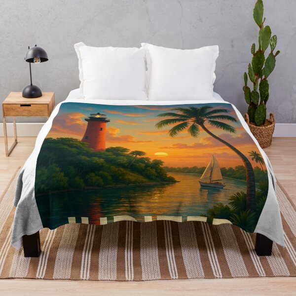Item preview, Jupiter Inlet Lighthouse at Sunset, Florida designed and sold by Aryabek.
