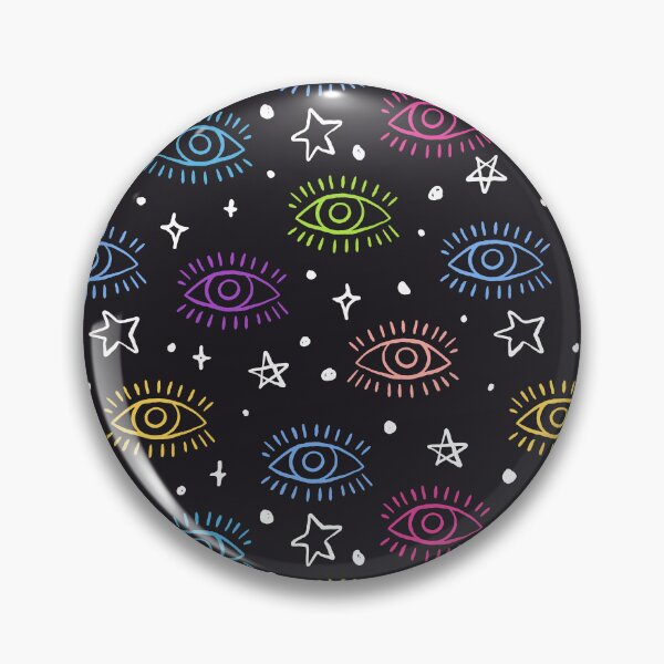Item preview, Mystical Multicolor Eye with Stars Pattern designed and sold by Farissa Designs.