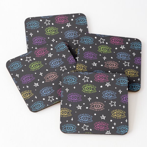 Item preview, Mystical Multicolor Eye with Stars Pattern designed and sold by Farissa Designs.