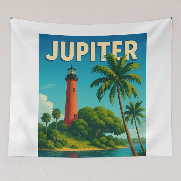 Item preview, Jupiter Inlet Lighthouse and Palm Trees, Florida designed and sold by Aryabek.