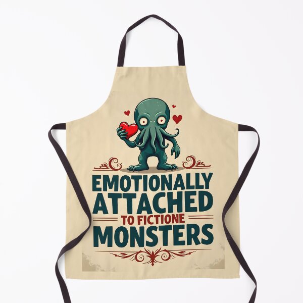 Item preview, Emotionally Attached to Fictional Monsters – Funny Halloween Text Design designed and sold by Dreambytes.
