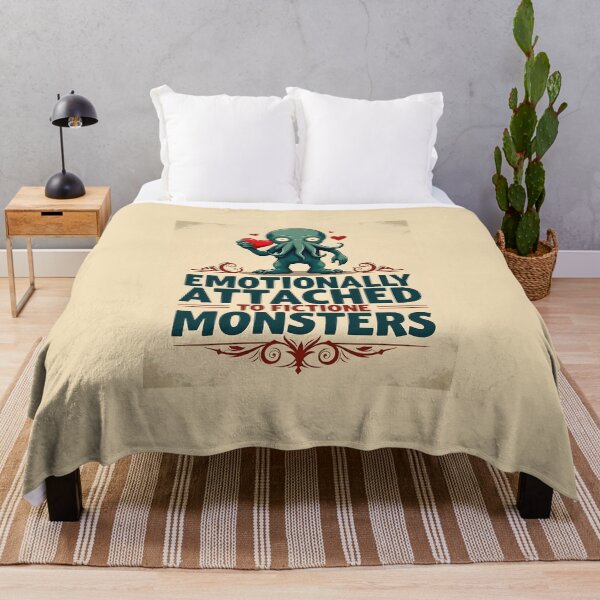 Item preview, Emotionally Attached to Fictional Monsters – Funny Halloween Text Design designed and sold by Dreambytes.