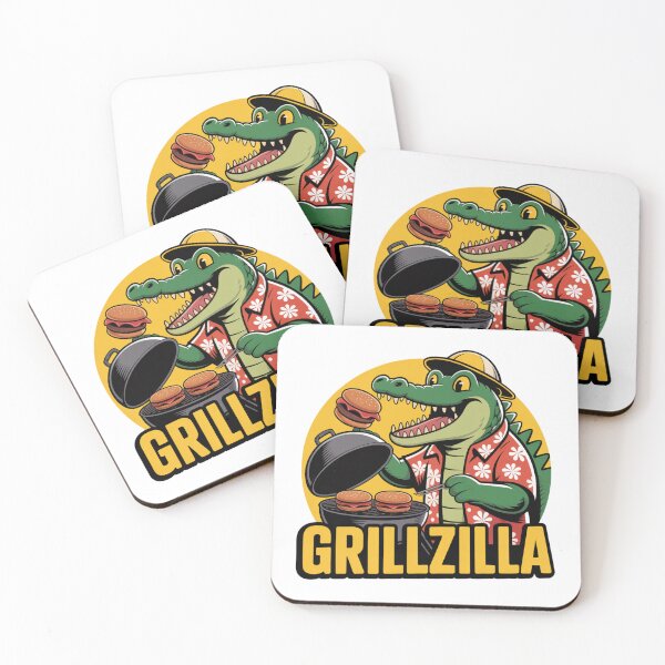 Artikelvorschau, Grillzilla – BBQ-Krokodil im Hawaiihemd entworfen und verkauft von ArtByYunus.