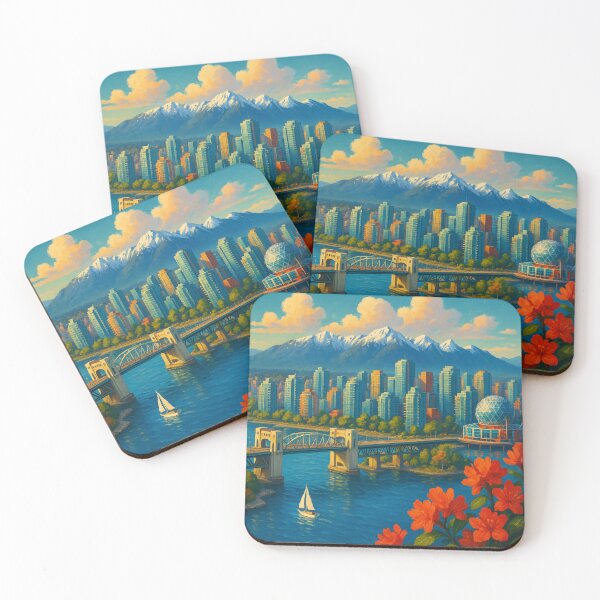 Item preview, Vancouver Skyline with Burrard Bridge and Science World designed and sold by Aryabek.