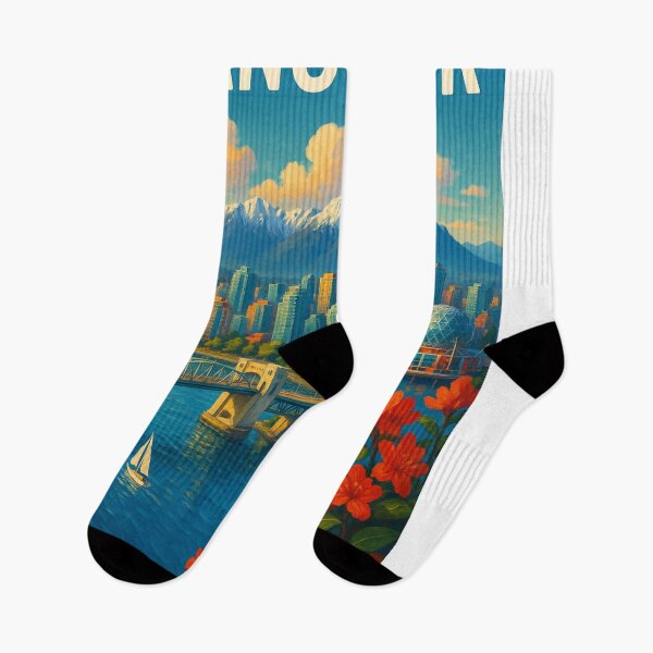 Item preview, Vancouver Skyline with Burrard Bridge and Science World designed and sold by Aryabek.