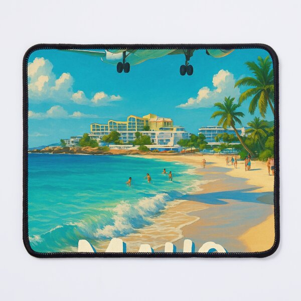 Item preview, Airplane Approach Over Maho Beach, Sint Maarten designed and sold by Aryabek.
