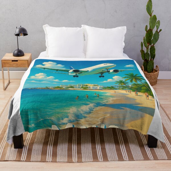 Item preview, Airplane Approach Over Maho Beach, Sint Maarten designed and sold by Aryabek.