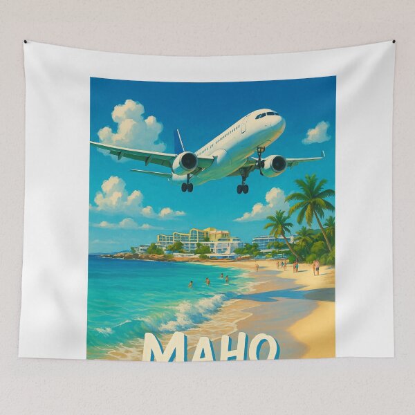 Item preview, Airplane Approach Over Maho Beach, Sint Maarten designed and sold by Aryabek.