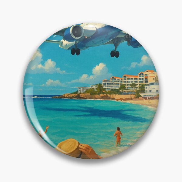 Item preview, Jet Landing at Maho Beach, Saint Martin designed and sold by Aryabek.